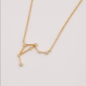 Local Eclectic Libra Constellation Necklace Gold